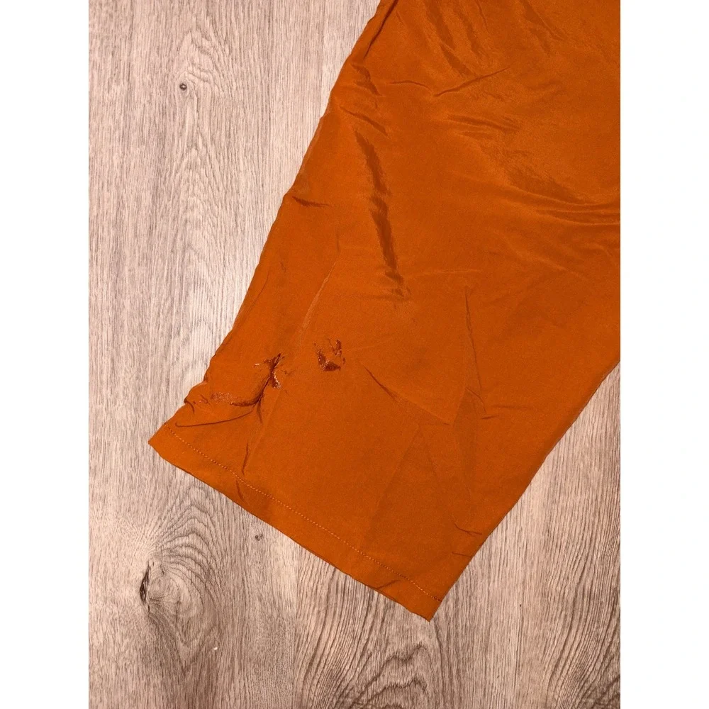 Original Use Mens XXL Burnt Orange Cargo Pants Elastic Waist Drawstring New